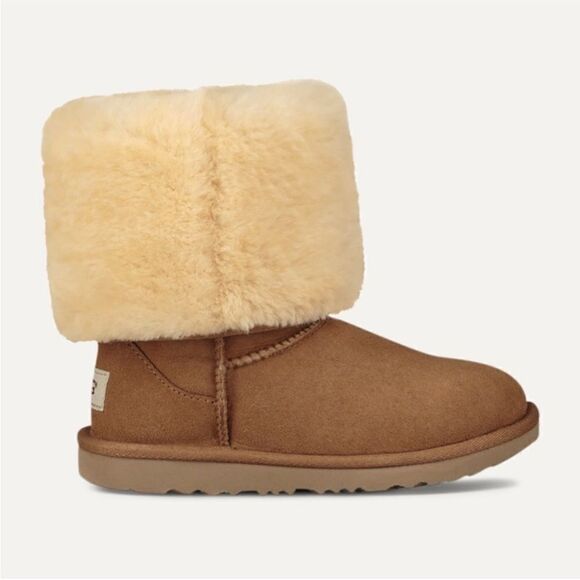 Ugg NEW Classic II Tall Kids Boot in Cbestnut Size 13 - Picture 8 of 8